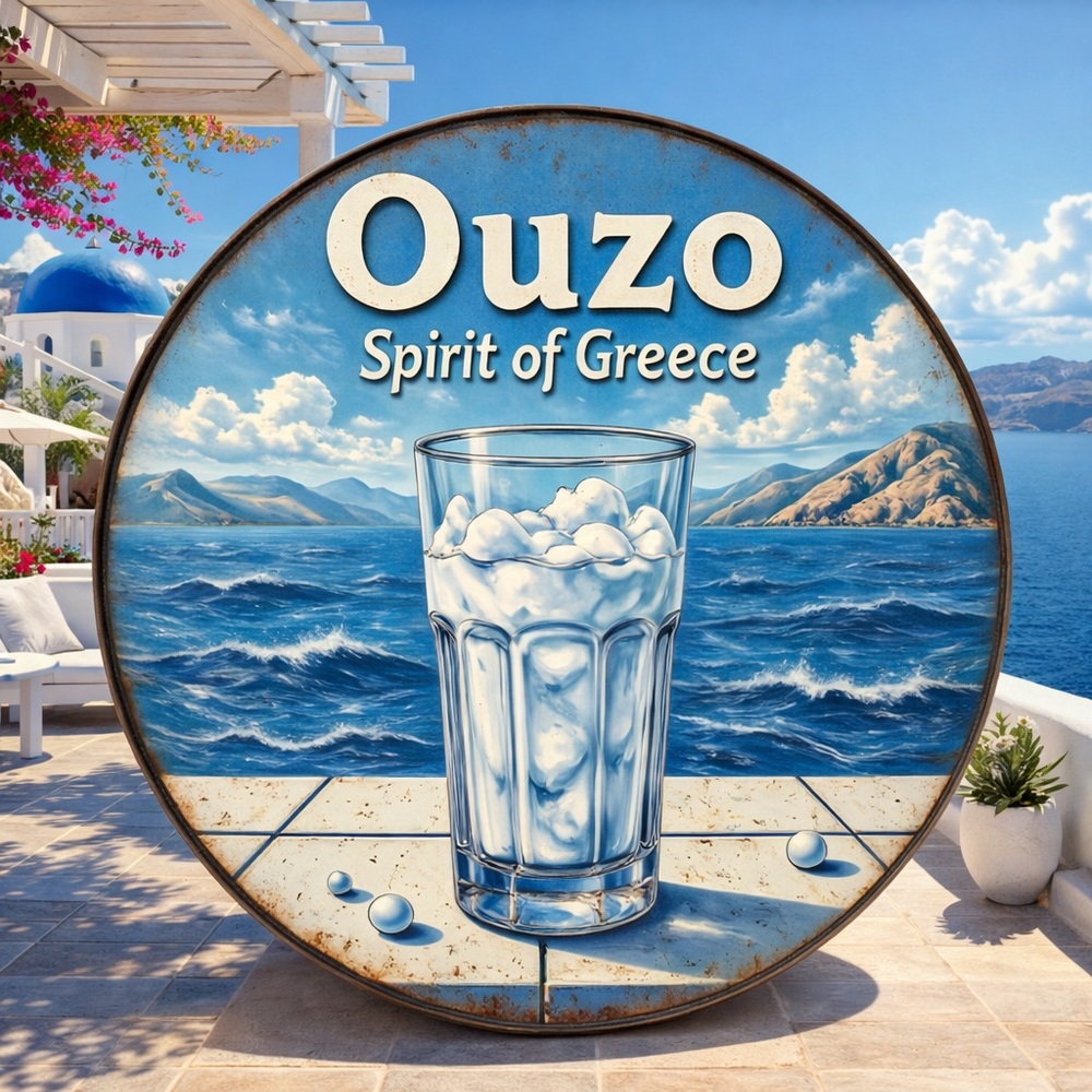 Spirit of Greece Wall Art - Blue Coastal Decal